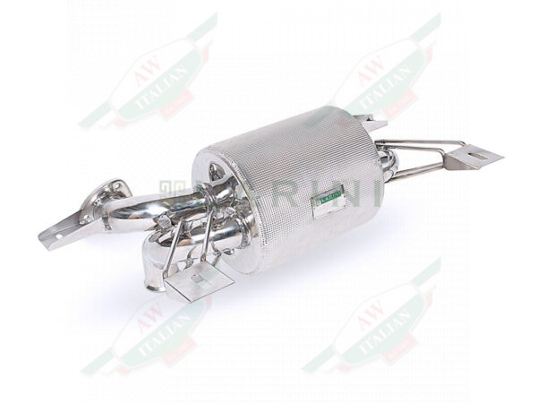 lambo LA0214GT2 polished stainless steel muffler with pipes