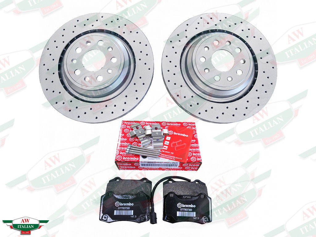 Maserati Rear Brake Pad & Rotor Kit BREMBO 670031597KIT AW Italian