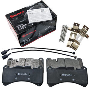 brembo brake pads with wires and metal clips