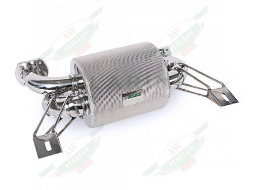 lambo LA0050GT2 polished stainless steel muffler with pipes
