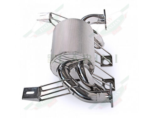 lambo LA0050GT2 polished stainless steel muffler with pipes