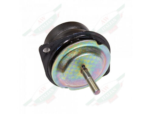 engine mount black round metal with gold threaded stud