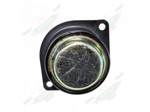 engine mount black round metal with gold threaded stud