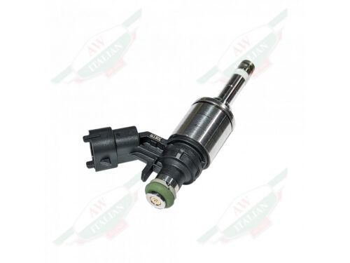 silver metal fuel injector with black plastic plug
