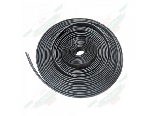 coiled up black rubber strip
