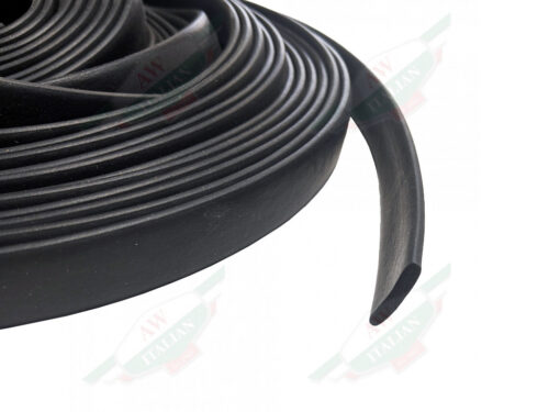 coiled up black rubber strip