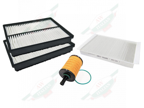 square filters and yellow oil filter with green oring