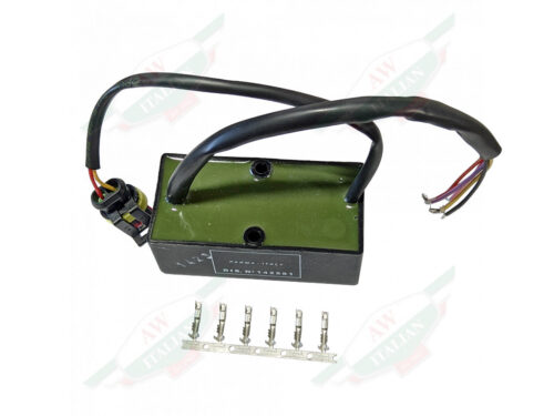 black rectanglular box with two cables on each end