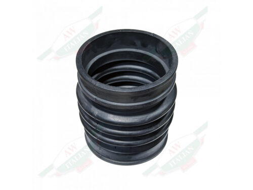 black hose coupler with accordion ribs in center