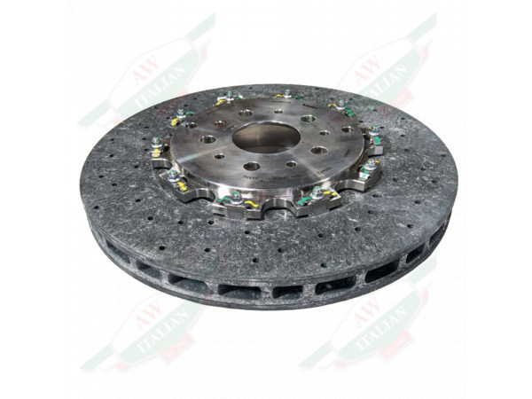 carbon ceramic brake rotor grey with silver middle