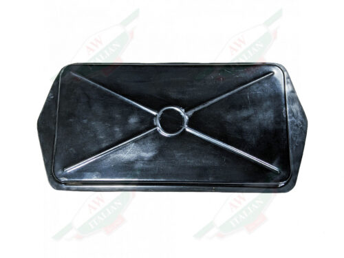 black rectangle with X imprint