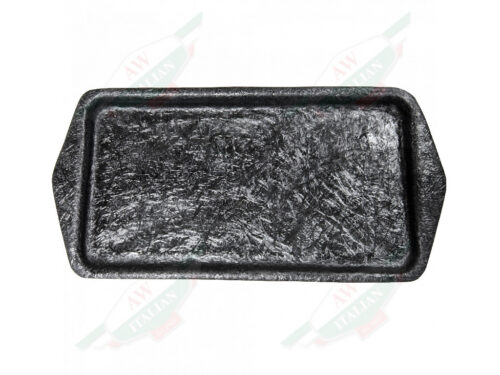 black rectangular tray