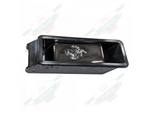 release handle black plastic with chrome horse logo