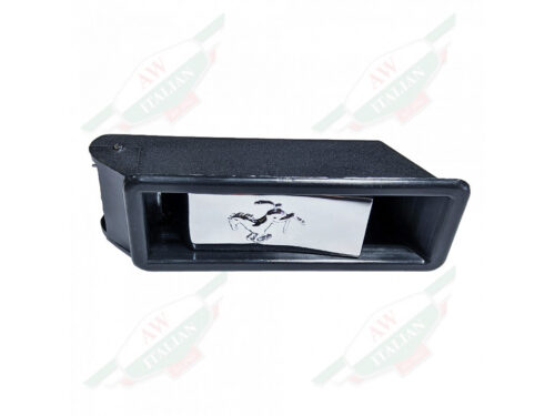 release handle black plastic with chrome horse logo