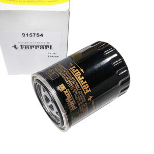 black and gold oil filter with white box