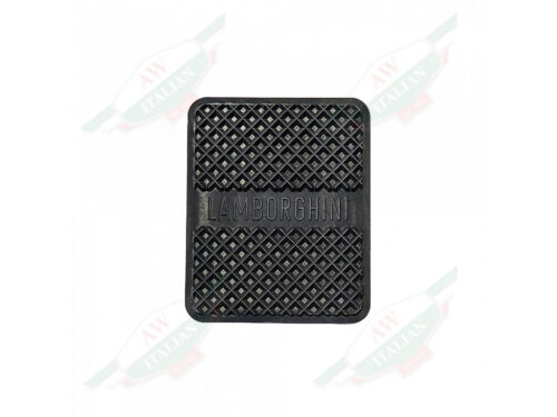 black rubber square with lamborghini in middle