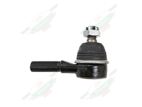 tie rod end black metal with threaded rod and nut
