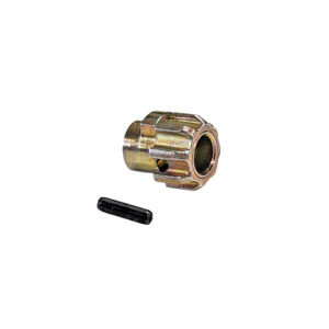 metal ribbed cylinder with black pin