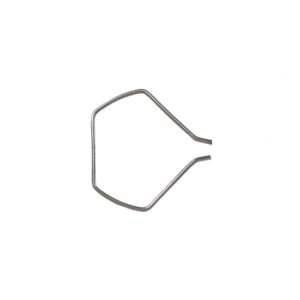 metal spring clip C shaped on white background