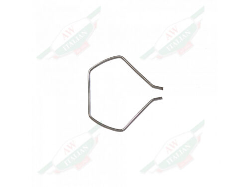 metal spring clip C shaped on white background