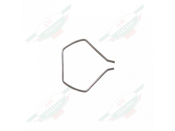 metal spring clip C shaped on white background