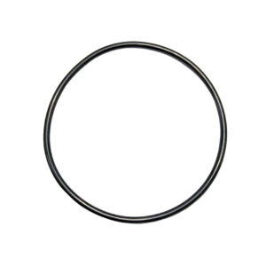 black o-ring circle on white background