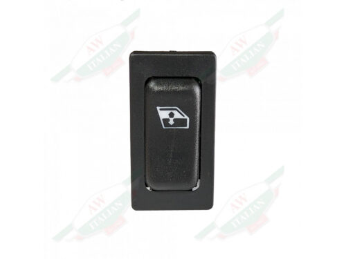 black rectangle window switch with white logo