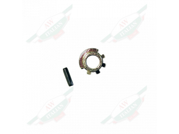 metal ribbed cylinder with black pin