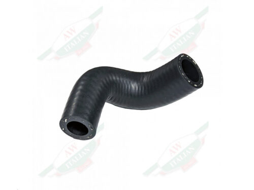 black curved hose on white background
