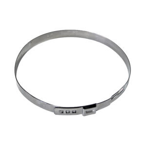 grey metal round clamp