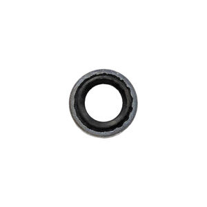 grey and black ring on white background