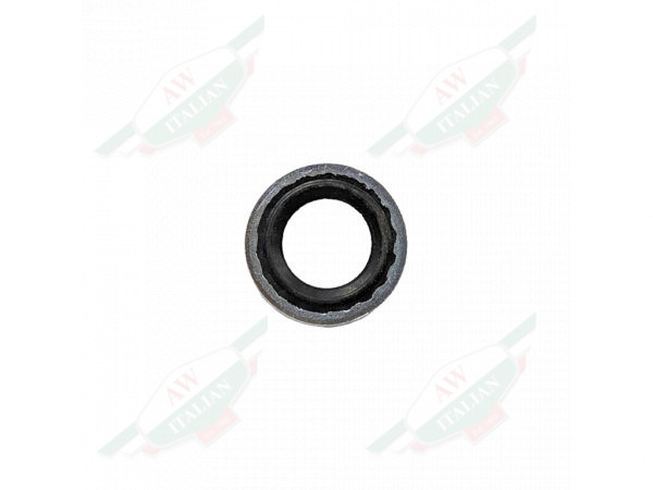 grey and black ring on white background