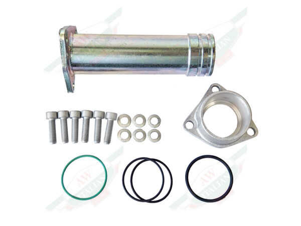 metal pipe with bolts and o-rings