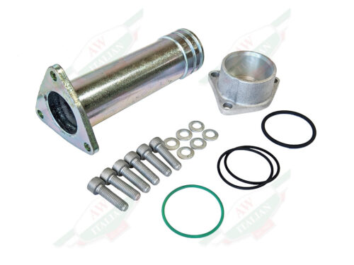 metal pipe with bolts and o-rings