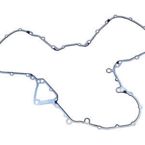 metal shaped gasket on white background
