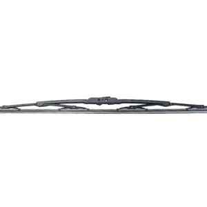 black windshield wiper blade on white background