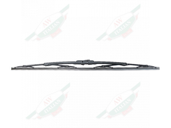black windshield wiper blade on white background