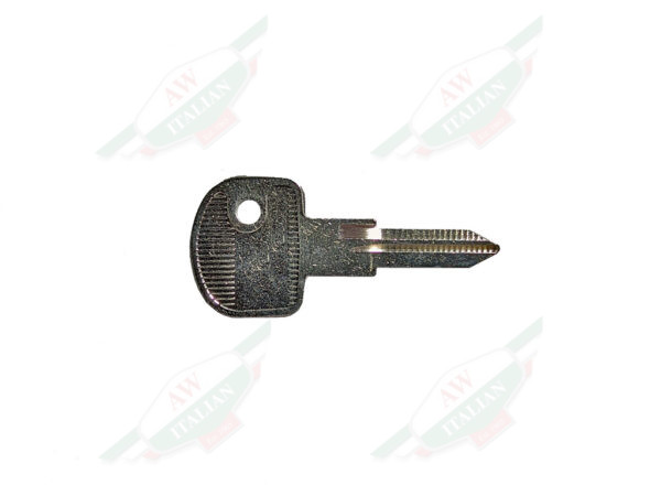 metal key blank on white background