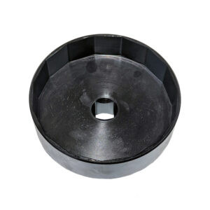 black metal circle with square hole in middle