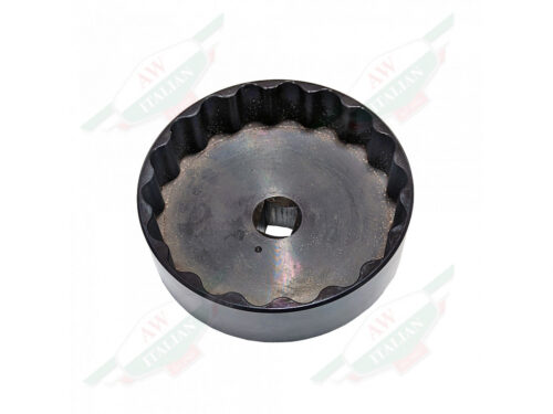 black metal circle with square hole in middle