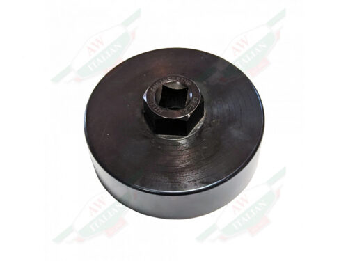 black metal circle with square hole in middle