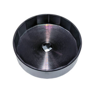 black metal circle with square hole in middle
