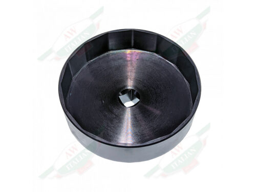 black metal circle with square hole in middle