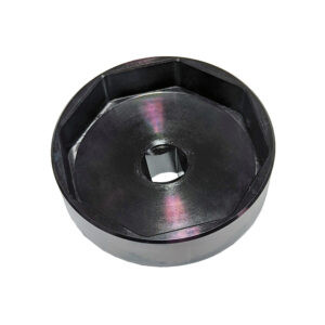 black metal circle with square hole in middle