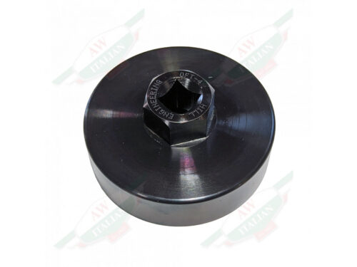 black metal circle with square hole in middle