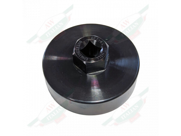black metal circle with square hole in middle