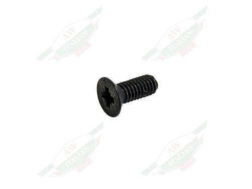 black threaded screw on white background