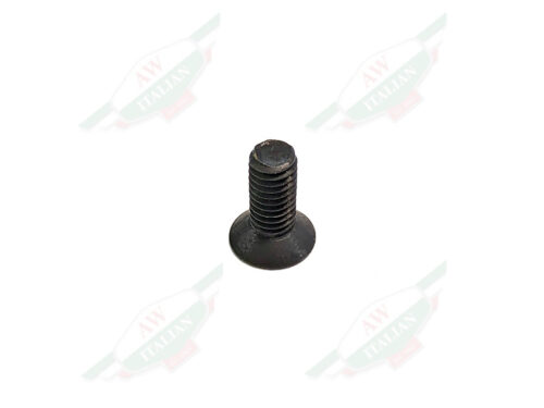 black threaded screw on white background