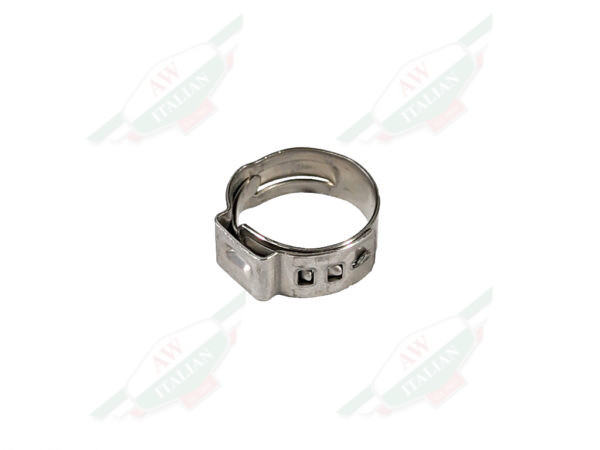 silver metal ring hose clamp