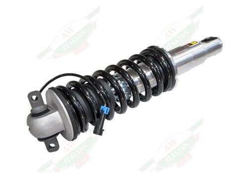 silver shock aborber with black coil spring